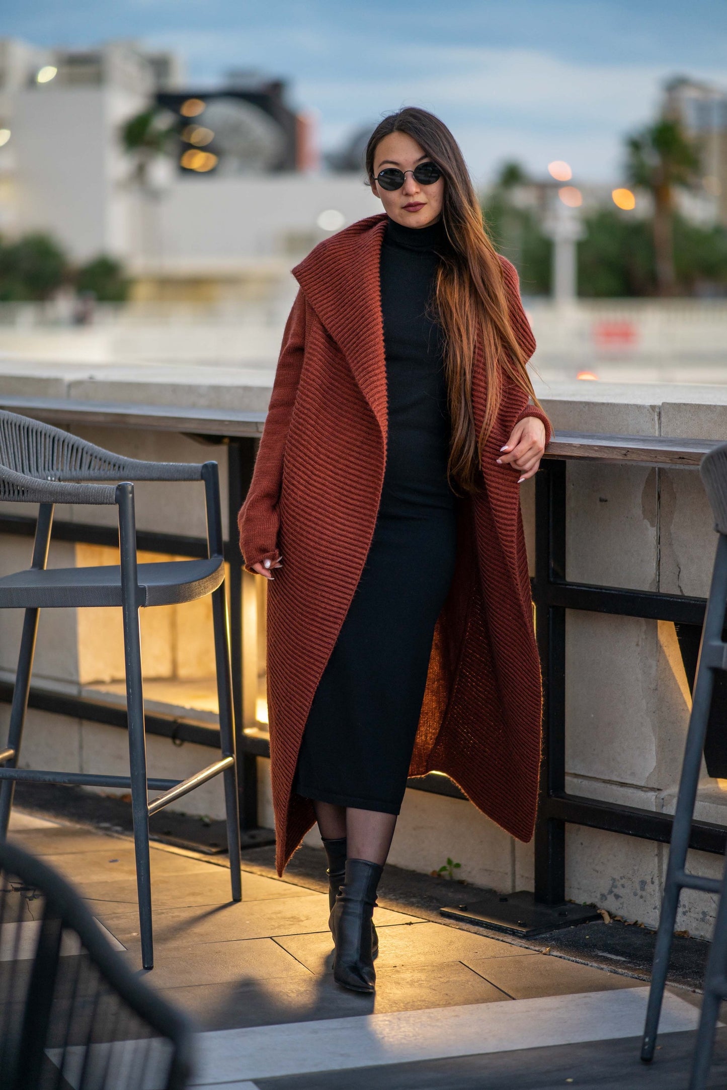 Long Maxi Cardigans | Beige, Grey, Rusty